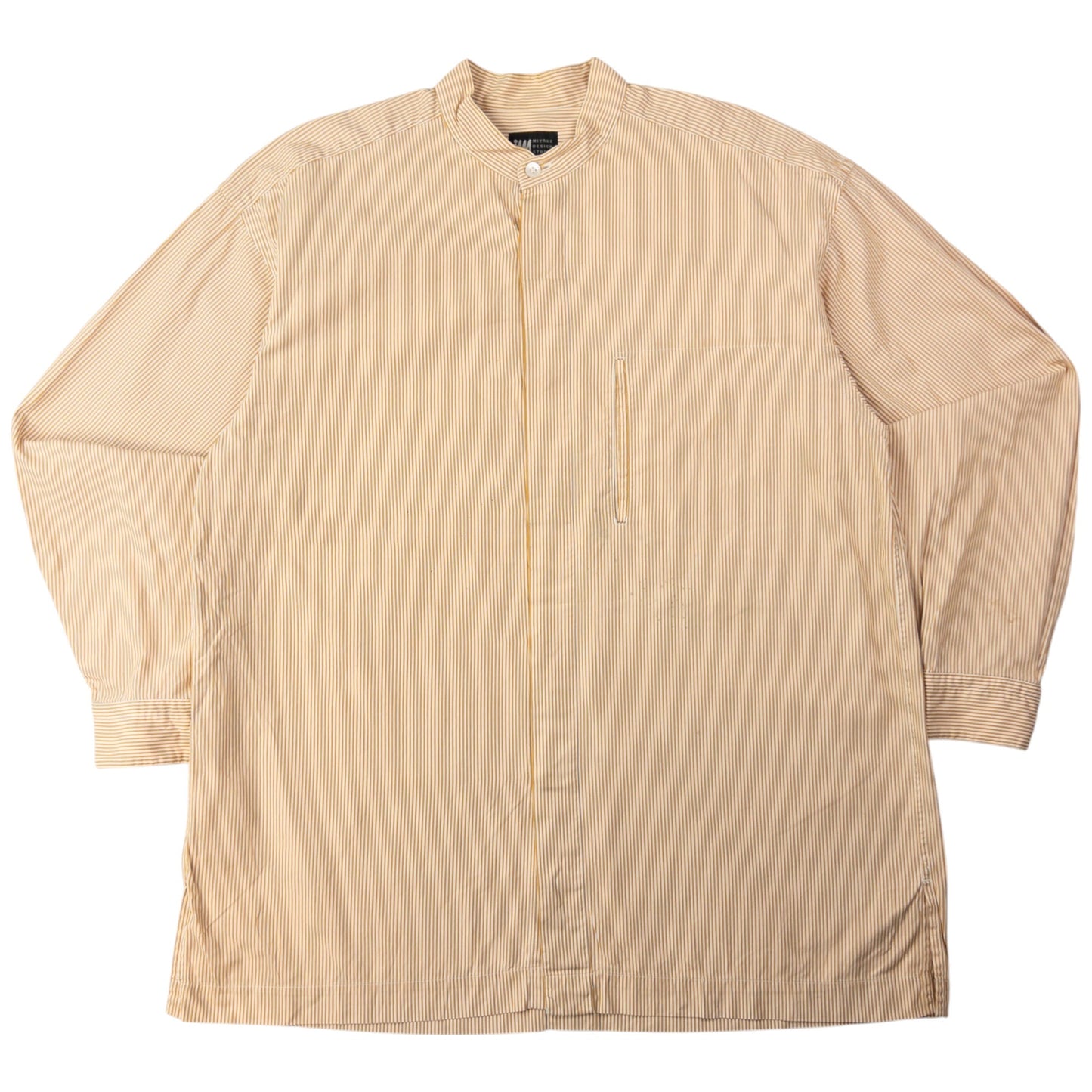 Vintage Issey Miyake Striped Long Sleeve Button Up Shirt Size M