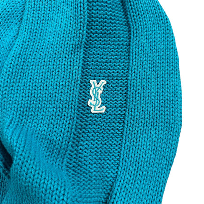 Vintage 90s YSL Yves Saint Laurent Knit Jumper Size M | Medium, Blue