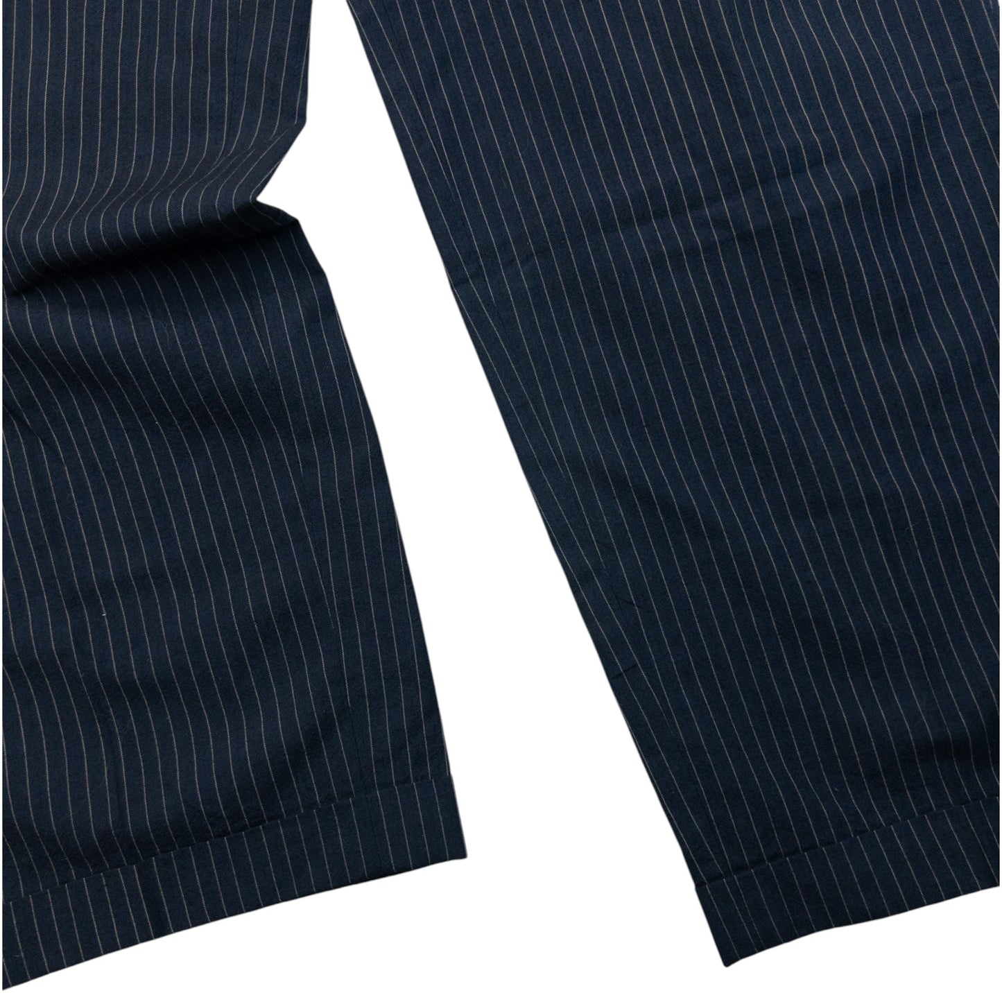 Vintage 90s Comme Des Garçons HOMME Pinstripe Pleated Trousers Size W30 | W30, Navy