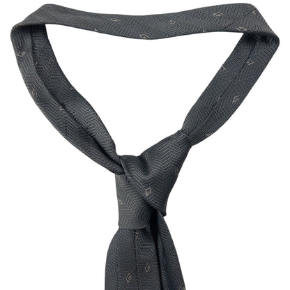 Vintage Gucci Monogram Zigzag Silk Tie