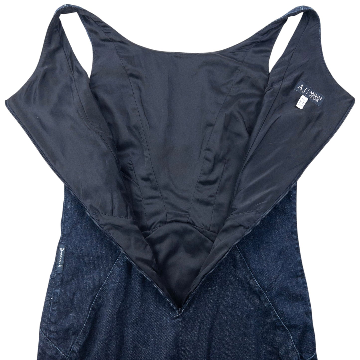 Vintage 2000s Armani Jeans Denim Dress Womens Size S | Small, Navy