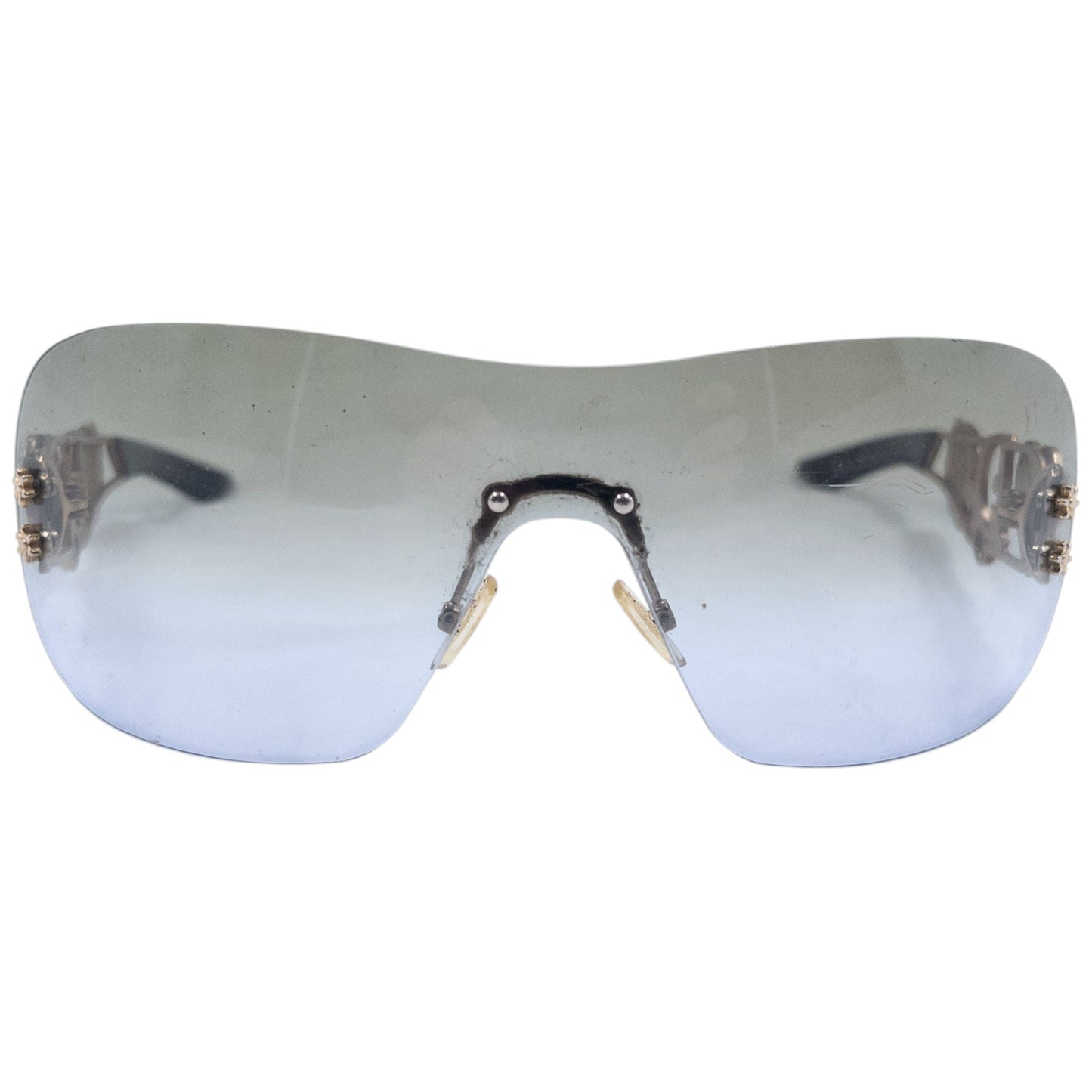 Vintage Dior Spuns Floral Rimless Sunglasses