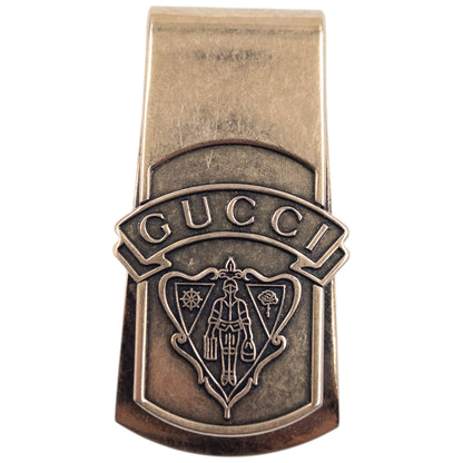 Vintage 2000s Gucci Gold Embossed Money Clip | O/S, Gold