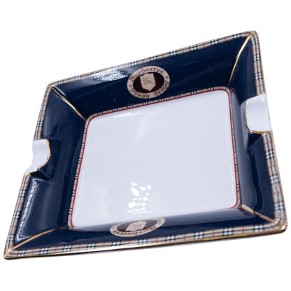 Vintage 90s Burberry Nova Check Fine Bone China Ashtray | O/S, Mixed