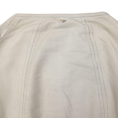 Vintage 2000s Armani Jeans Cropped Leather Jacket Womens Size M