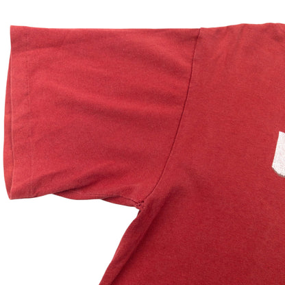 Vintage 2000s Stussy It's The Stussy Time Newspaper Graphic T Shirt Size M | Medium, Red