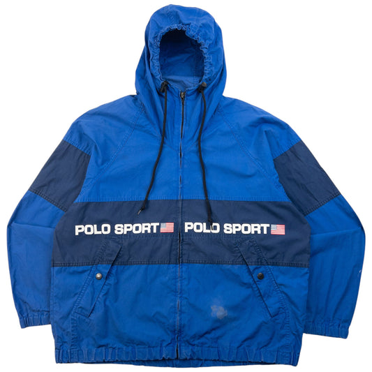 Vintage 90s Polo Sport Ralph Lauren Zip Up Jacket Size S | Small, Blue