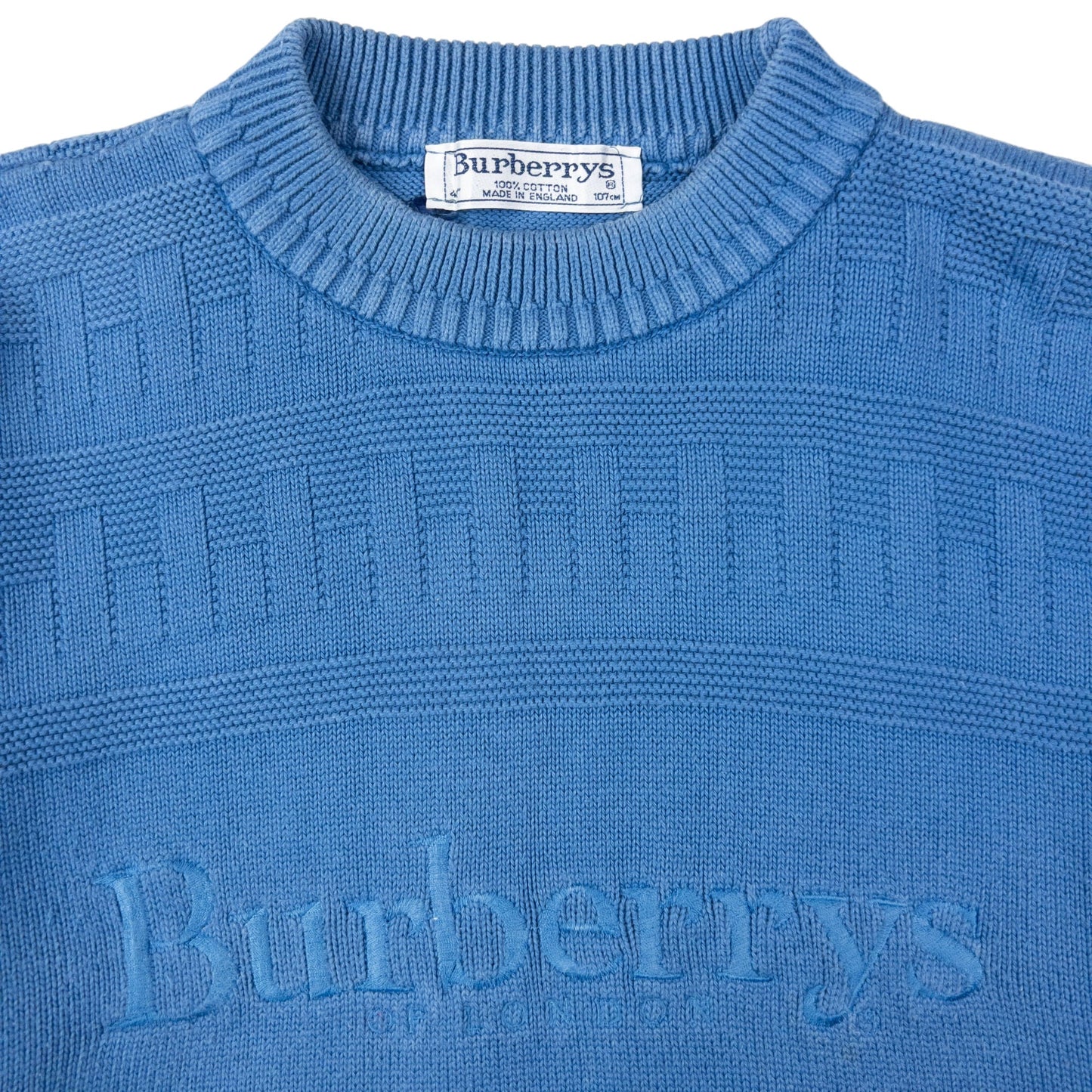 Vintage Burberry Embroidered Knit Jumper Size M