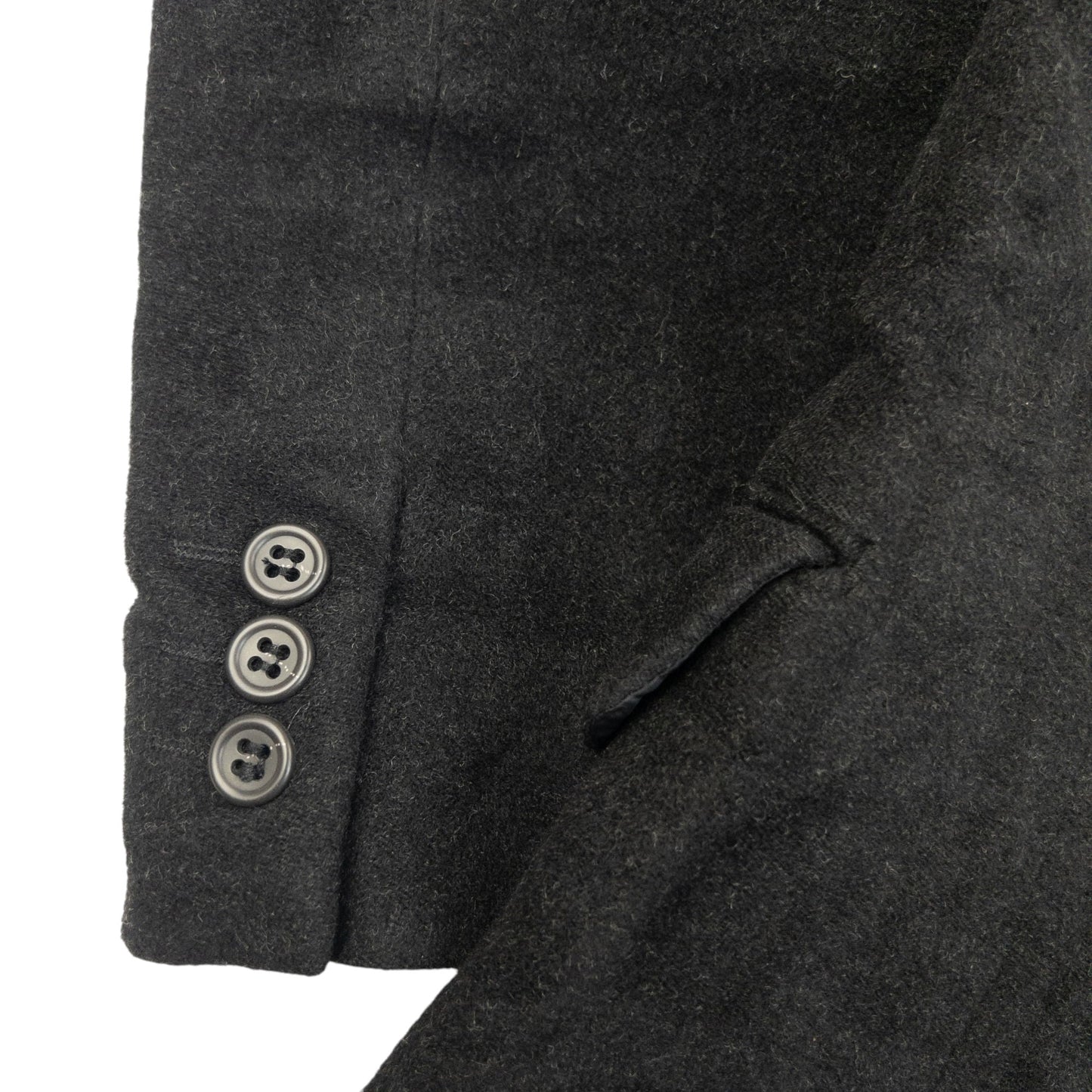 Vintage 2000s Issey Miyake MEN Button Up Wool Jacket SAMPLE Size | Medium, Black