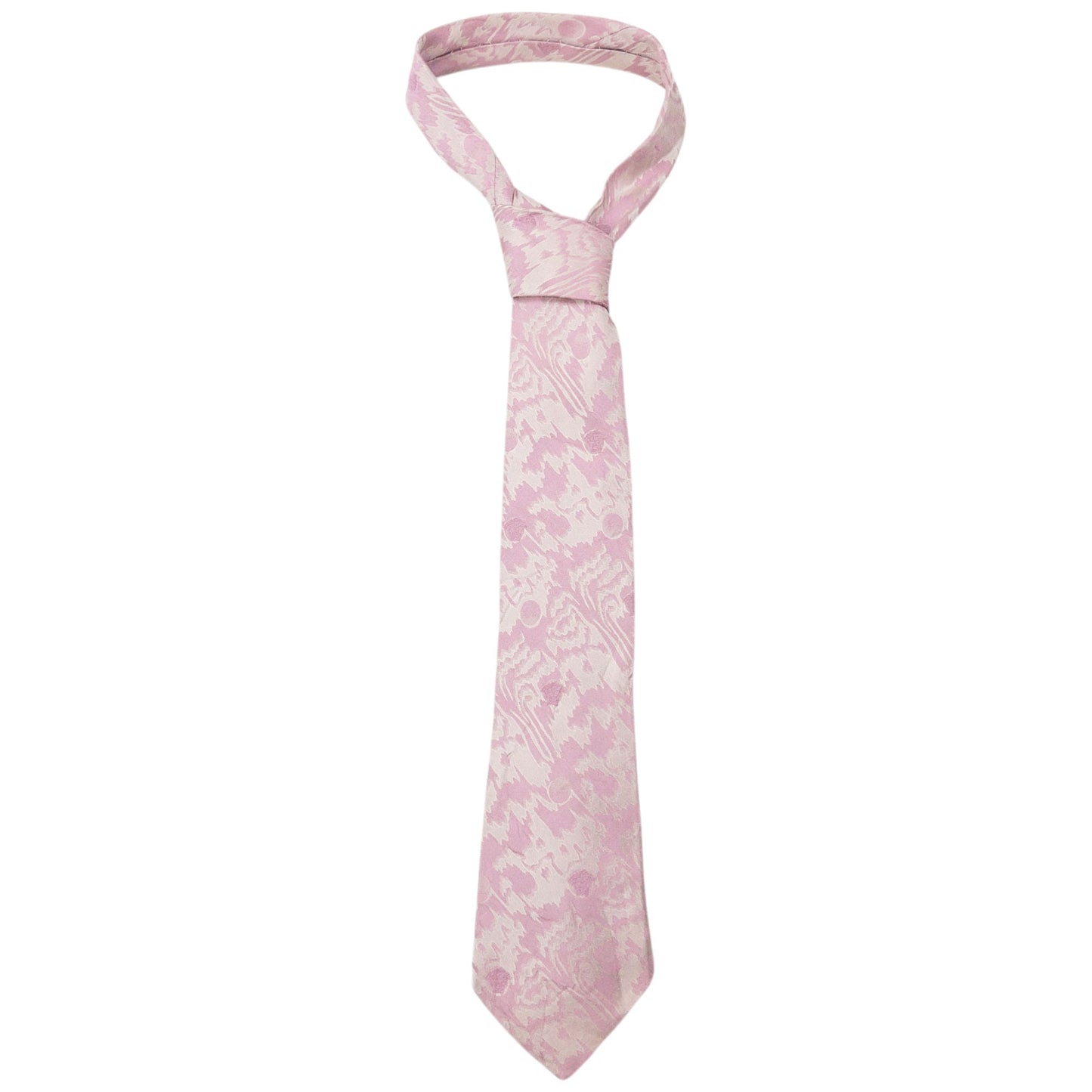 Vintage 90s Gianni Versace Pattern Silk Tie | O/S, Pink