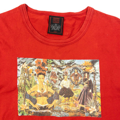 Vintage 90s Jean Paul Gaultier Classique Frida Kahlo Graphic T Shirt Womens Size M | Medium, Red