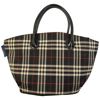 Vintage 2000s Burberry Blue Label Nova Check Handbag | O/S, Black