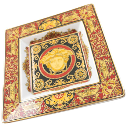 Vintage 2000s Versace Rosenthal Medusa Pattern Ash Tray | O/S, Rose
