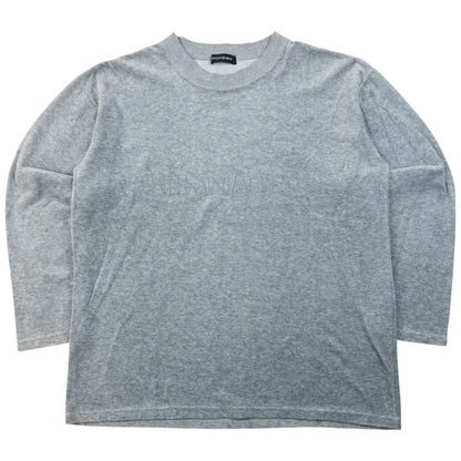Vintage 90s YSL Yves Saint Laurent Embroidered Velour Sweatshirt Size S | Small, Grey