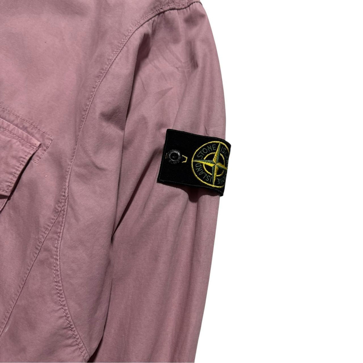 Stone Island Canvas Pullover Smock | Large, Mauve