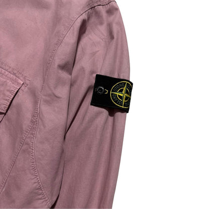 Stone Island Canvas Pullover Smock | Large, Mauve
