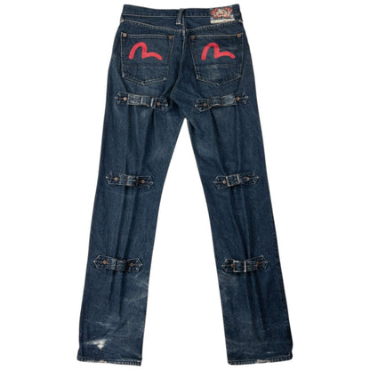 Vintage Evisu Double Gull Bondage Buckle Back Japanese Denim Jeans Size W30