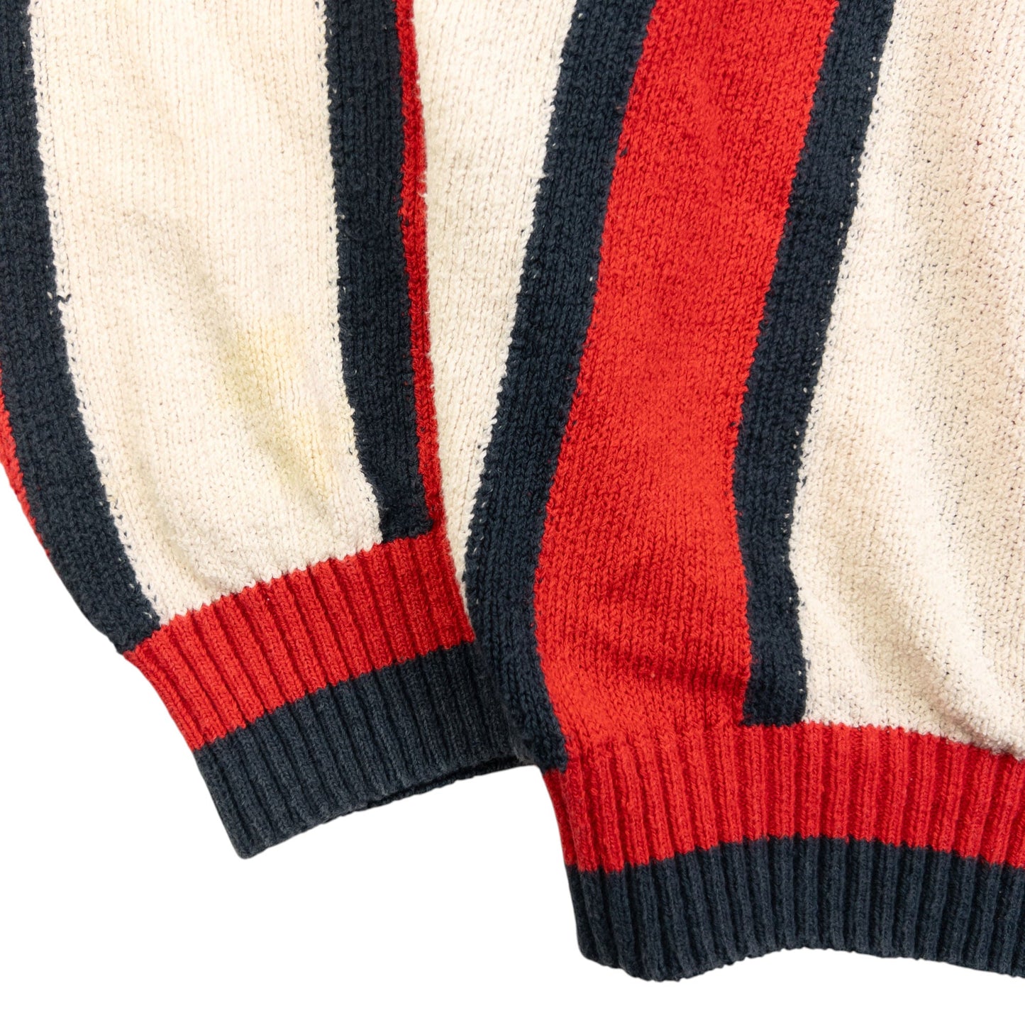 Vintage 90s Valentino Striped Jumper Size M | Medium, Red, Navy, Cream