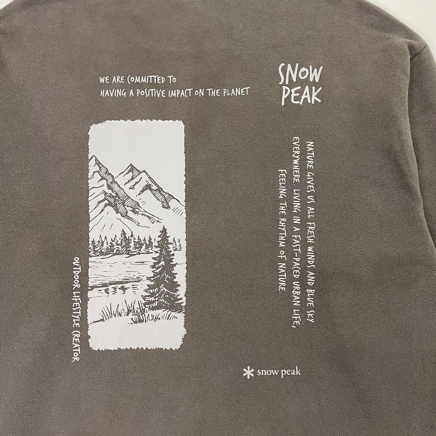 Snow Peak Sweatshirt, Size Small | Small, Grey