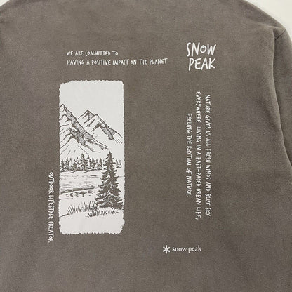 Snow Peak Sweatshirt, Size Small | Small, Grey