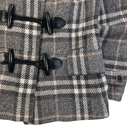Vintage 2000s Burberry Nova Check Wool Duffle Jacket Womens Size M | O/S, Grey