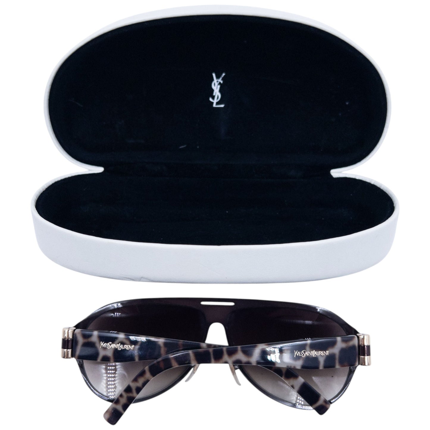 Vintage 2000s YSL Yves Saint Laurent Leopard Print Sunglasses | O/S, Tortoiseshell