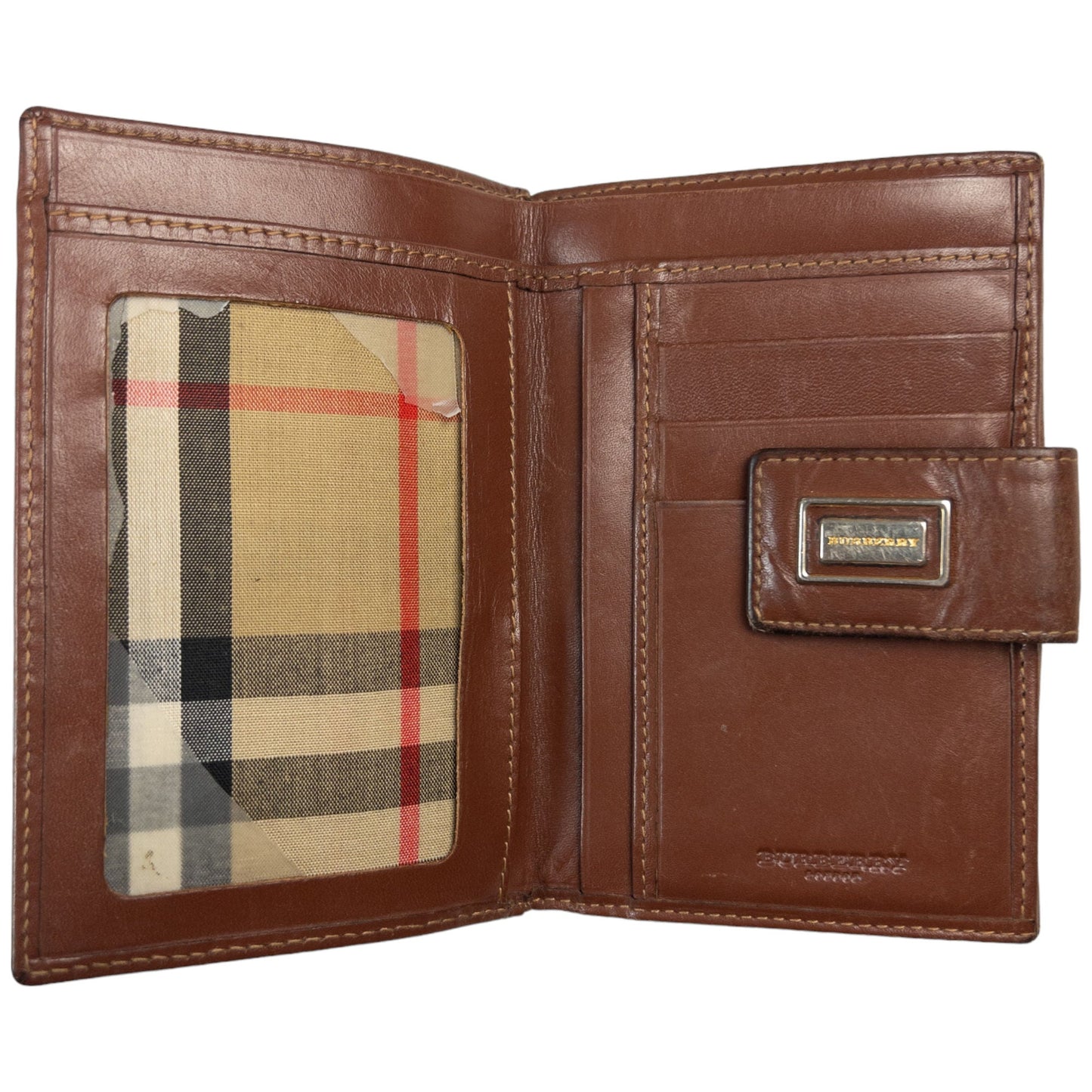 Vintage Burberry Nova Check Leather Wallet