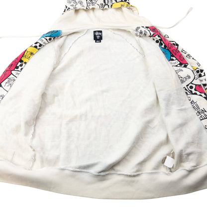 Vintage 2000s Stussy Speech Bubble Zip Up Hoodie Size L | Large, Multicolour
