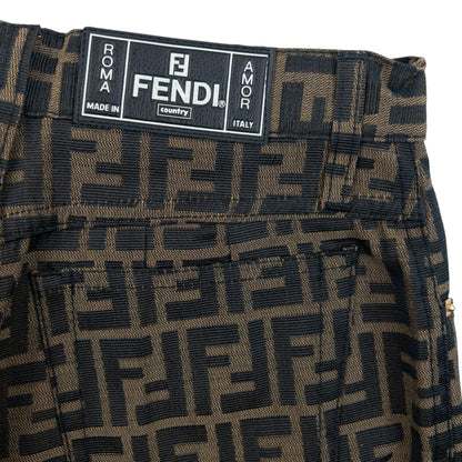 Vintage 90s Fendi Monogram Trousers Womens Size W27 | W27, Brown