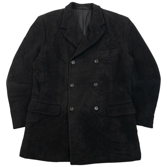 Vintage 2000s Issey Miyake MEN Button Up Wool Jacket SAMPLE Size | Medium, Black