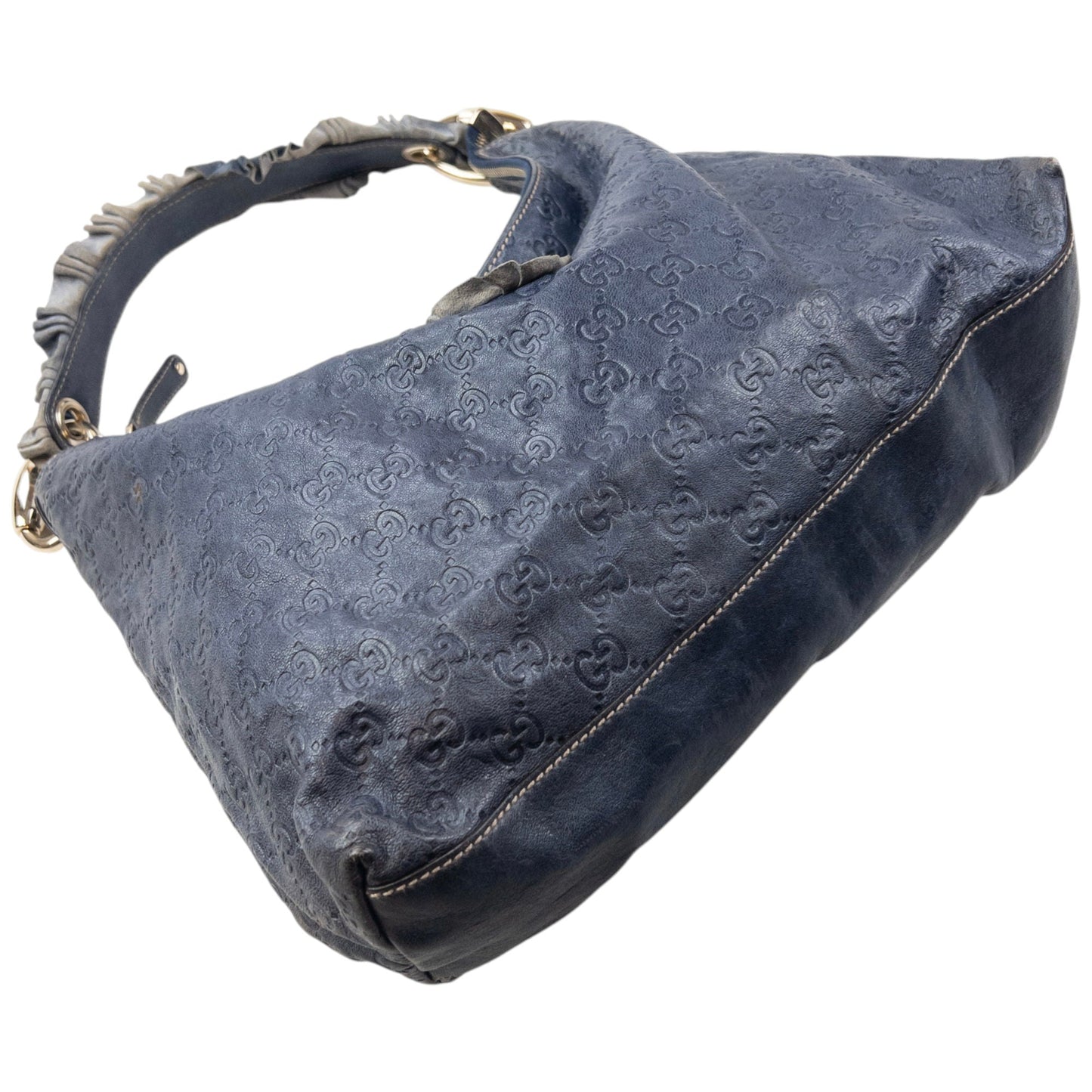 Vintage 2000s Gucci Monogram Leather Sabrina Large Hobo Shoulder Bag