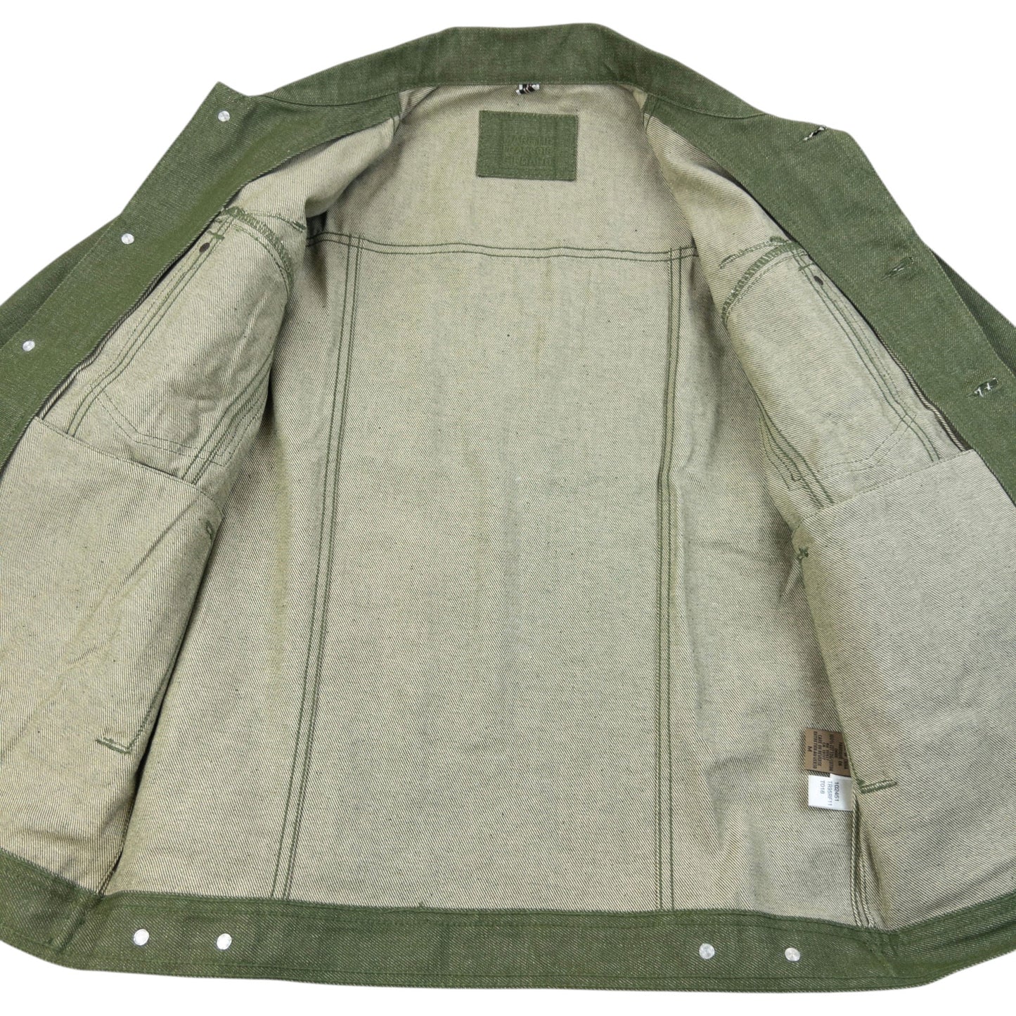Vintage 2000s Marithe + Francois Girbaud Button Up Denim Jacket Size M | Medium, Green
