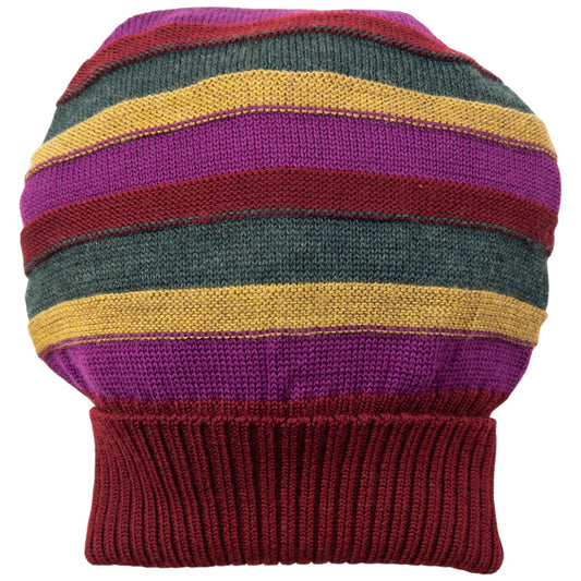 Vintage 2000s Issey Miyake MEN Striped Wool Beanie Hat | O/S, Multicolor