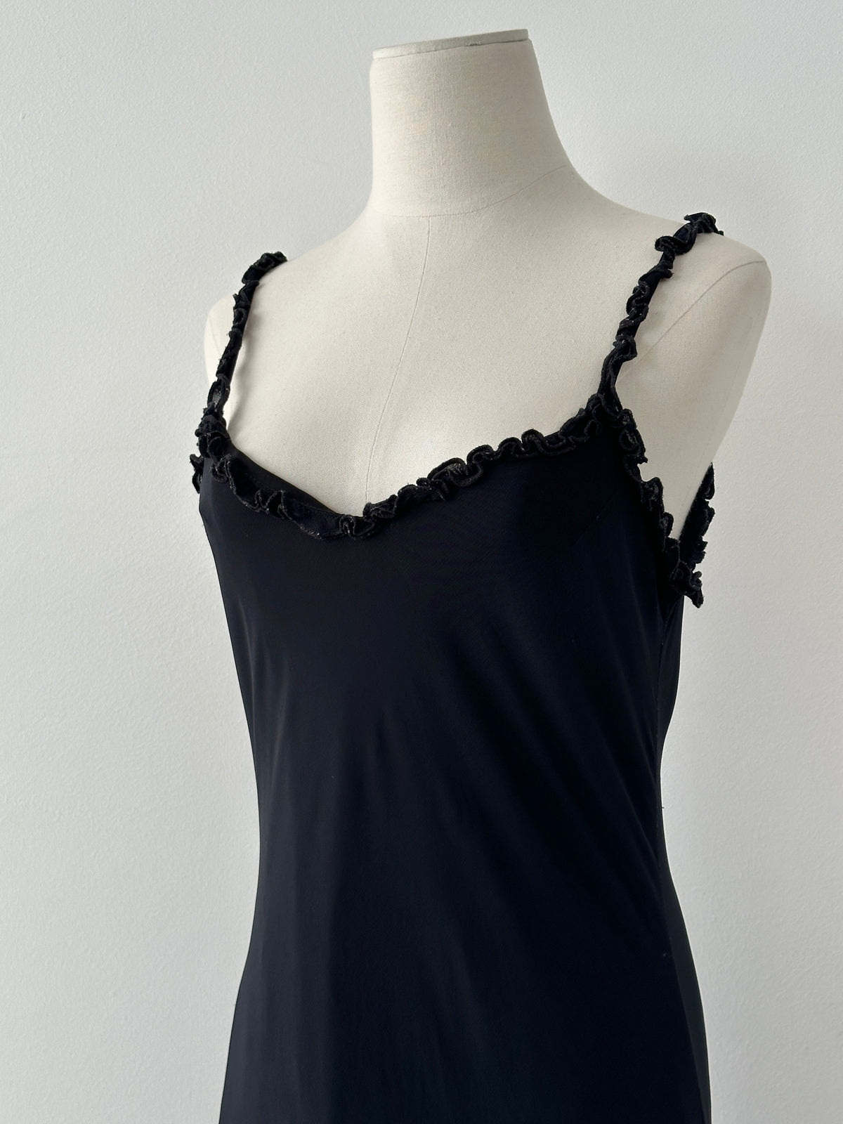 USA Vintage 1990s Lace Panel Sleeveless Midi Slip Dress - M