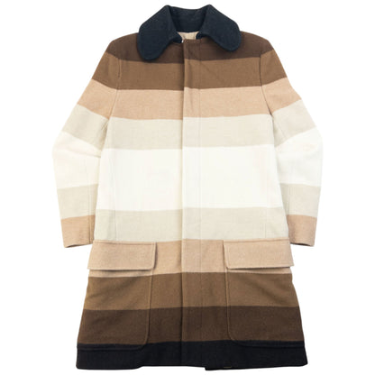 Vintage 2015 JW Anderson SAMPLE Striped Wool Jacket Size S | Small, Brown, Beige, Cream