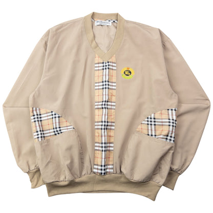 Vintage 90s Burberry Nova Check Lightweight Pullover Jacket Size S | Small, Beige