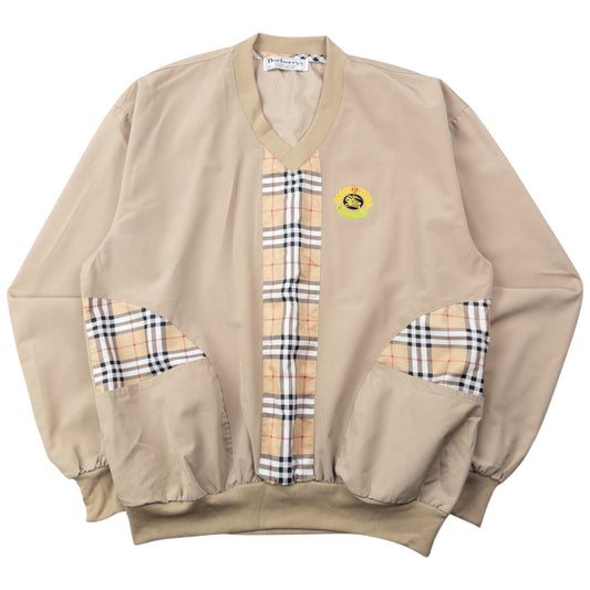 Vintage 90s Burberry Nova Check Lightweight Pullover Jacket Size S | Small, Beige