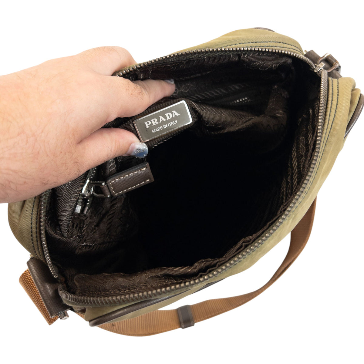 Vintage 2000s Prada Crossbody Bag | O/S, Brown
