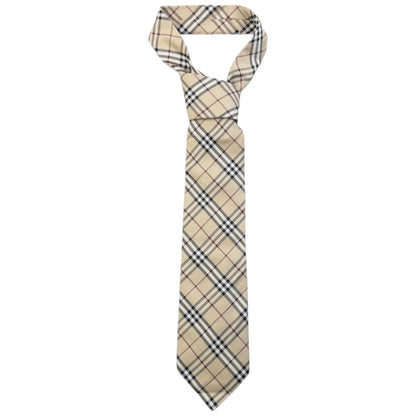 Vintage 2000s Burberry Nova Check Silk Tie | O/S, Beige