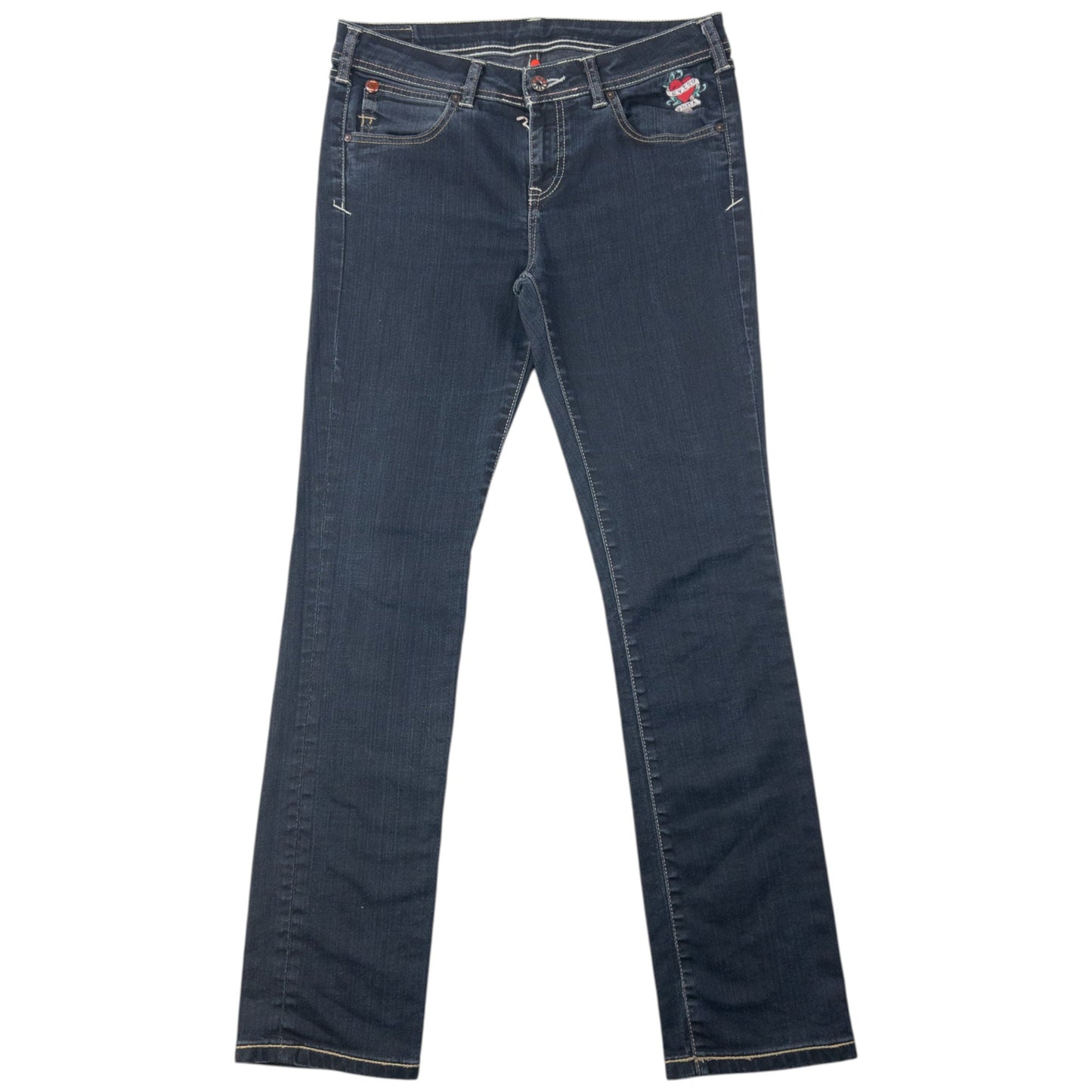 Vintage 2000s Puma X Evisu Double Gull Japanese Denim Jeans Size W32 | W32, Multicoloured