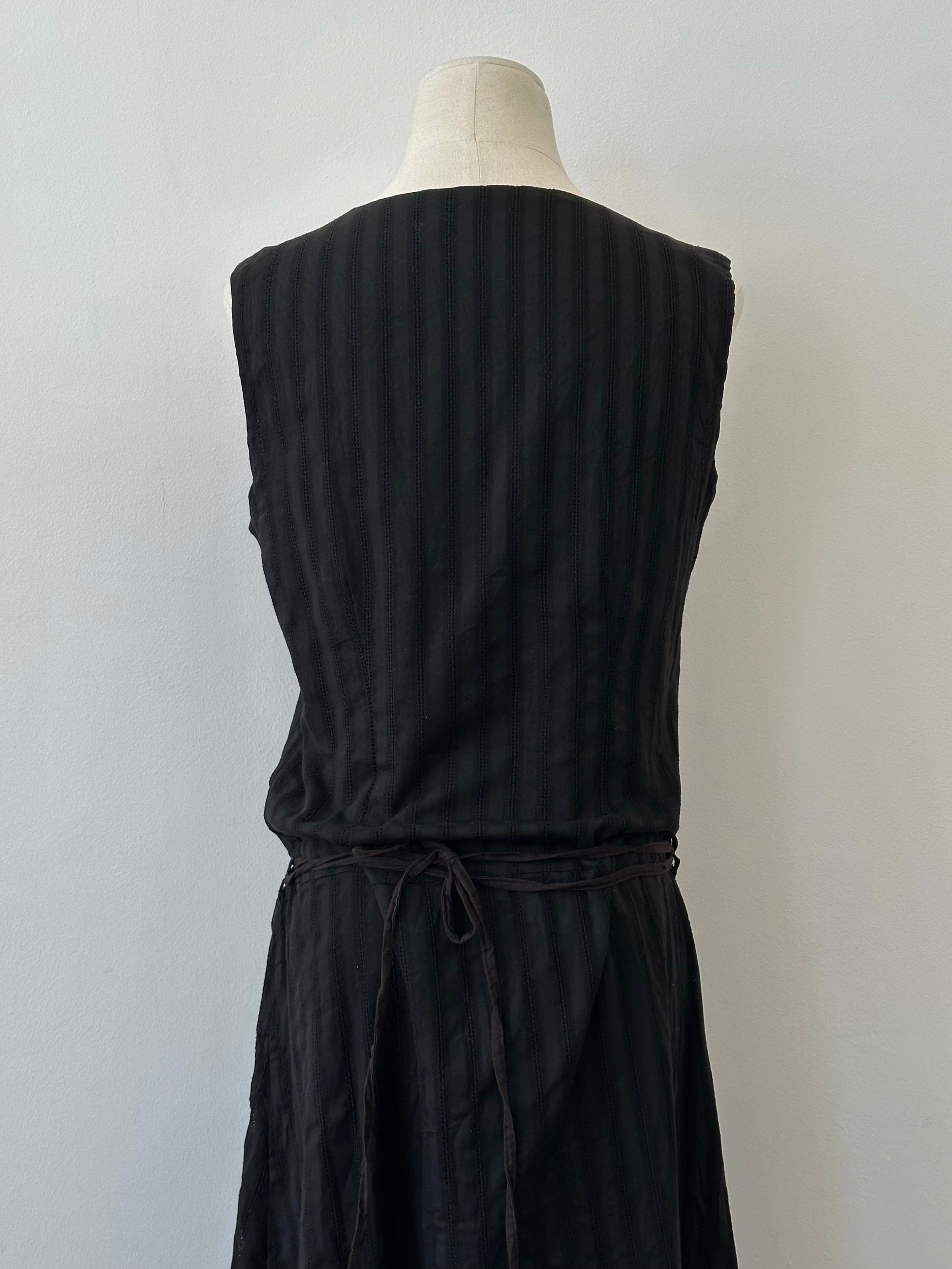 Vintage 1990s Asymmetric Tie Belt Floor Length Dress - M
