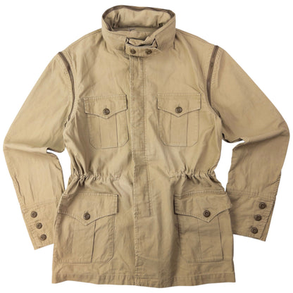 Vintage PPFM Convertible Zip Off Sleeve Military Jacket Size L