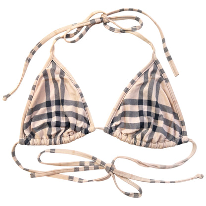 Vintage 2000s Burberry Nova Check Bikini Top Womens Size M | Medium, Pink