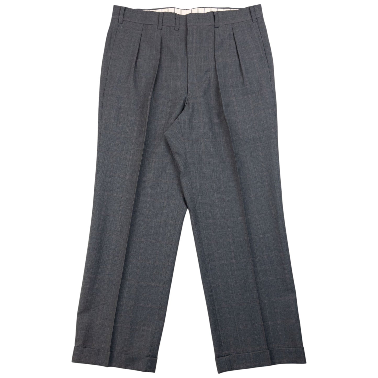 Vintage 2000s Burberry Checkered Jacket & Trousers Suit Set Size S | Small, Grey