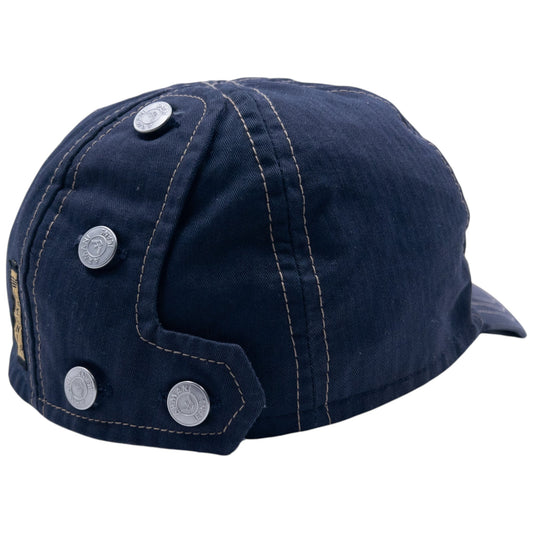 Vintage 2000s Armani Jeans Button Back Embroidered Hat