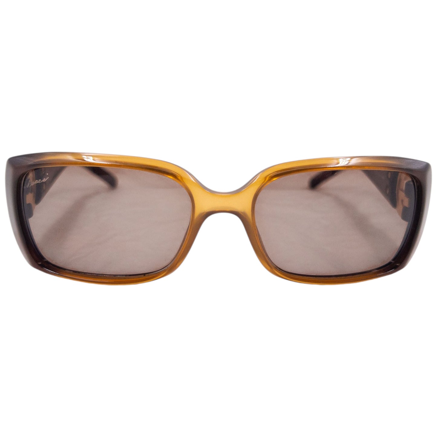 Vintage 2012 Gucci Logo Sunglasses | O/S, Brown