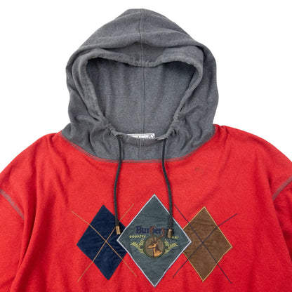 Vintage 90s Burberry Embroidered Hoodie Size M