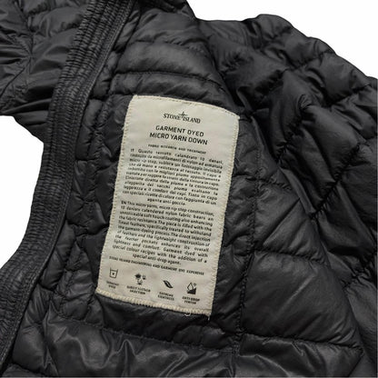Stone Island Garment Dyed Micro Yarn Down Jacket | XL, Black