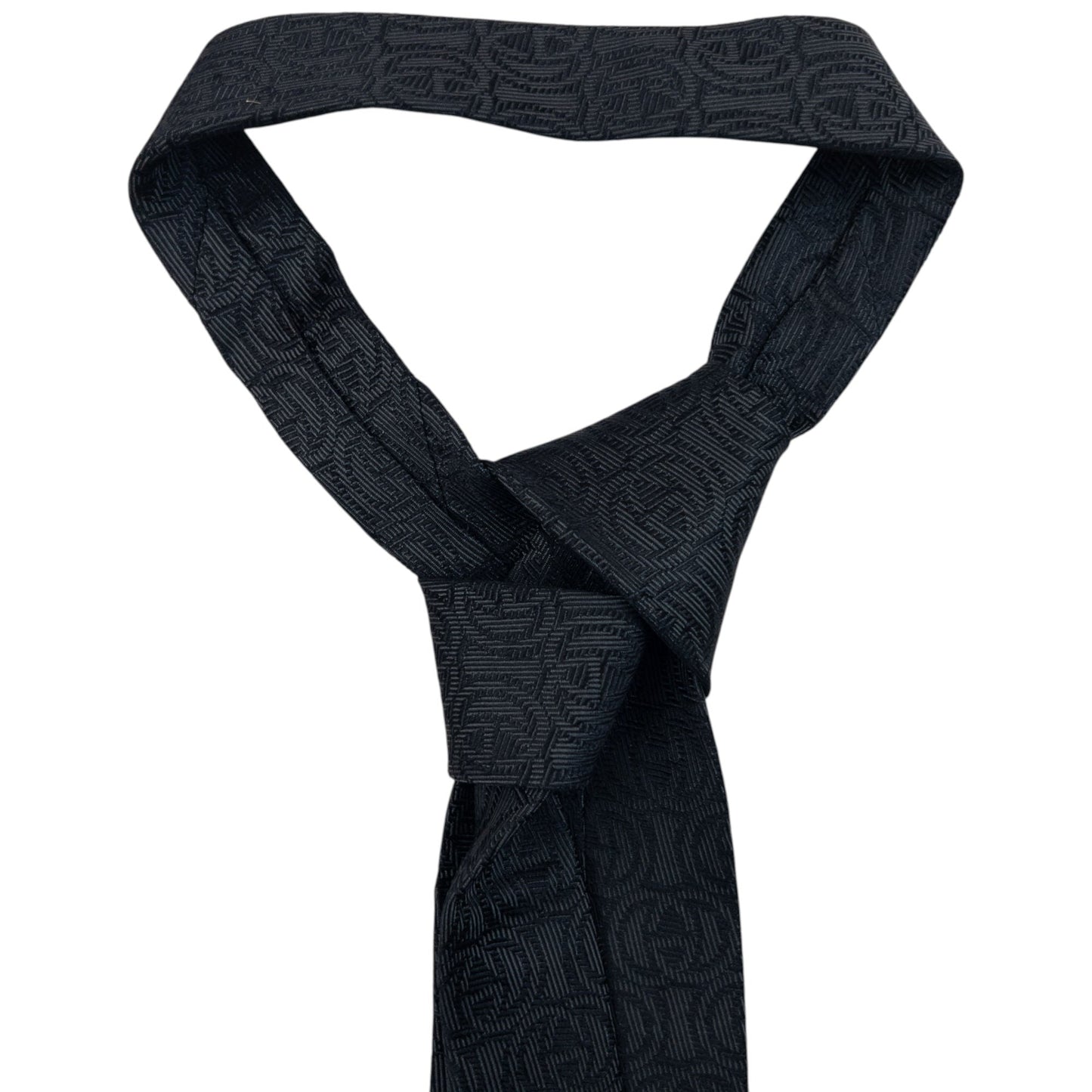 Vintage 2000s Gucci Monogram Silk Tie | O/S, Black