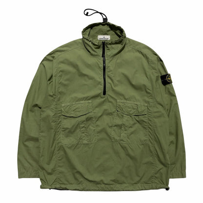 Stone Island Green Pullover Smock Jacket | Large, Green